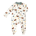 Viverano Organics Natural / 0-3M Tiger Zipper Footie Romper (Organic Cotton)