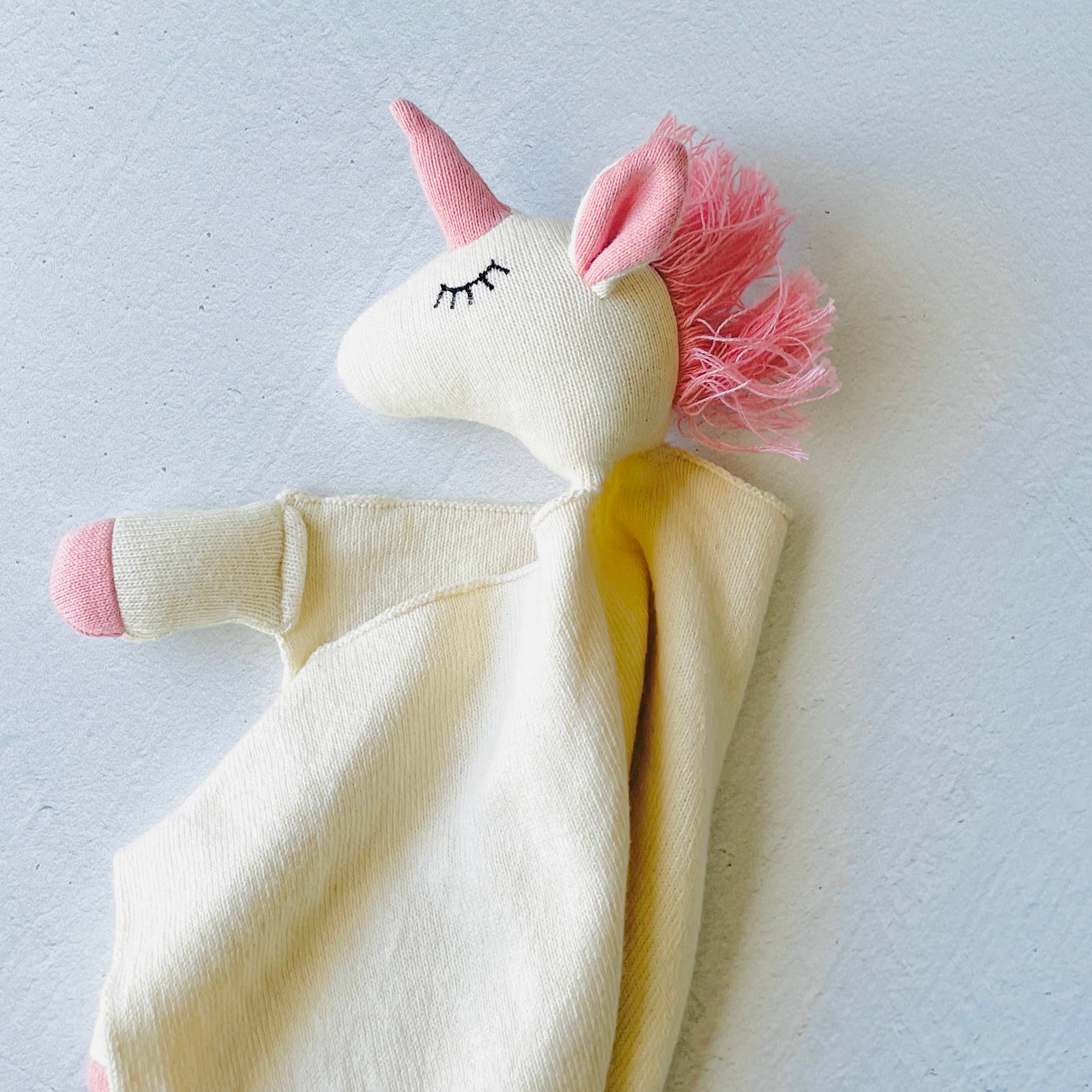 Viverano Organics Unicorn - Organic Baby Lovey Security Blanket Cuddle Cloth