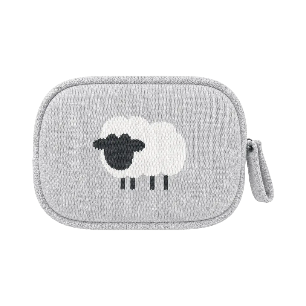 The Baby Blanket Store Crib Blanket 32"x 40" Heather Grey / One Size Woolly Lamb Organic Baby Blanket & Toy Gift Set with Pouch