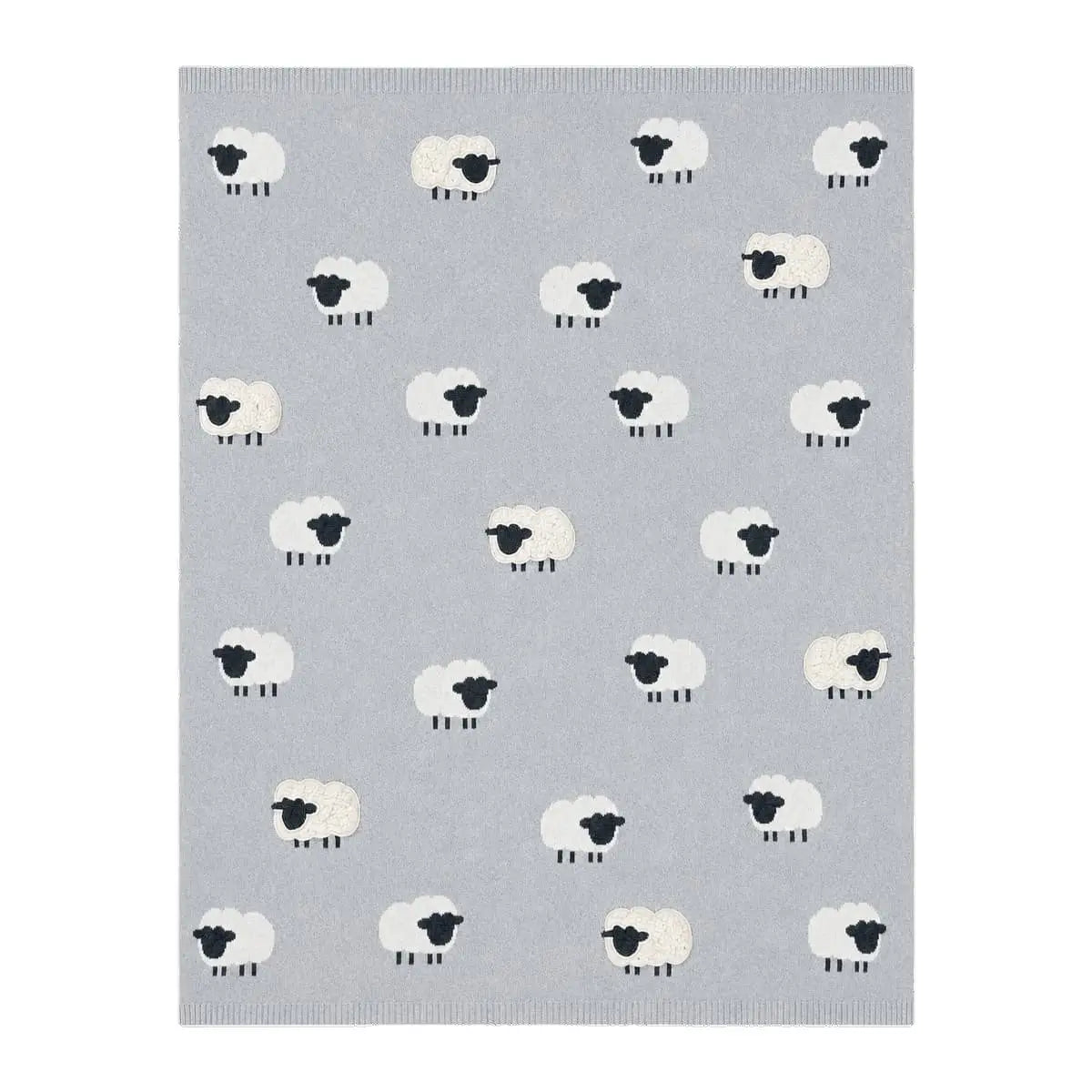 The Baby Blanket Store Crib Blanket 32"x 40" Heather Grey / One Size Woolly Lamb Organic Baby Blanket & Toy Gift Set with Pouch