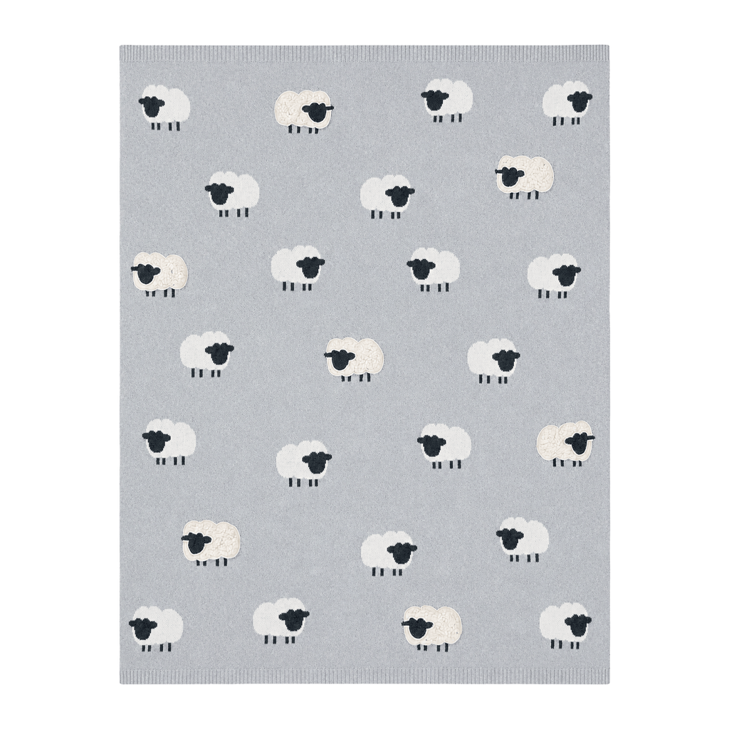 Viverano Organics Heather Grey / One Size Woolly Lamb Organic Baby Blanket & Toy Gift Set with Pouch