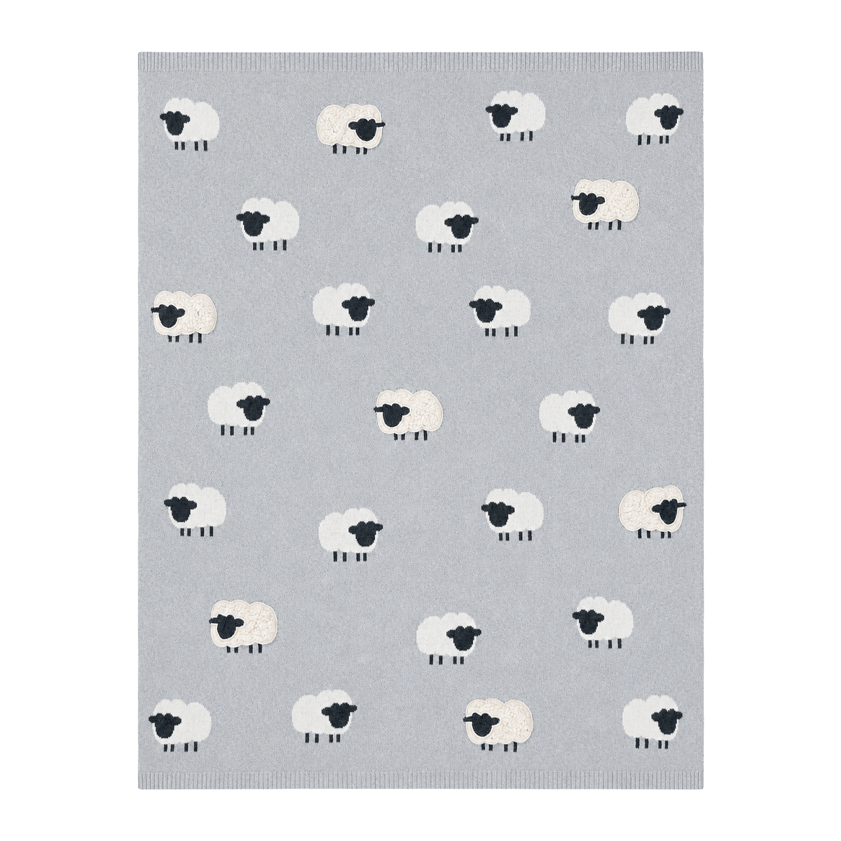 Viverano Organics Heather Grey / One Size Woolly Lamb Organic Baby Blanket & Toy Gift Set with Pouch