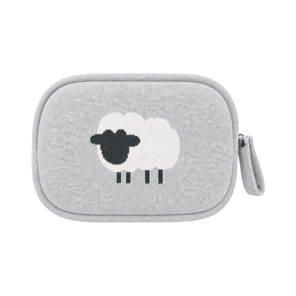 Viverano Organics Heather Grey / One Size Woolly Lamb Organic Baby Blanket & Toy Gift Set with Pouch