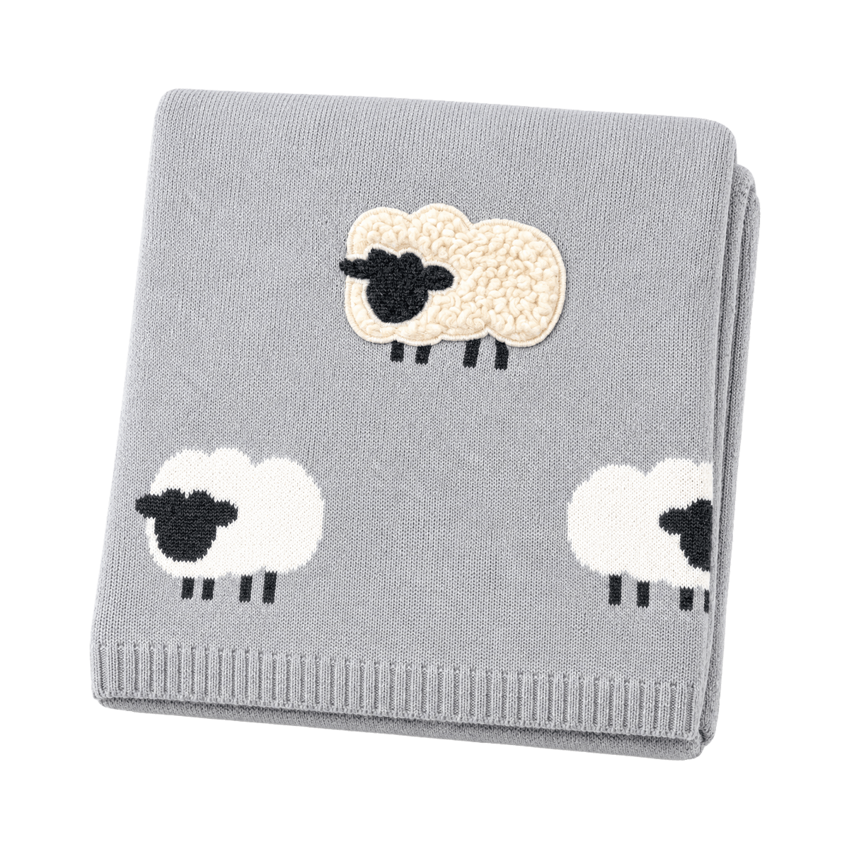 Viverano Organics Heather Grey / One Size Woolly Lamb Organic Baby Blanket & Toy Gift Set with Pouch